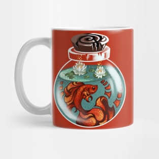 Red Beta Fish in a Potion Mug